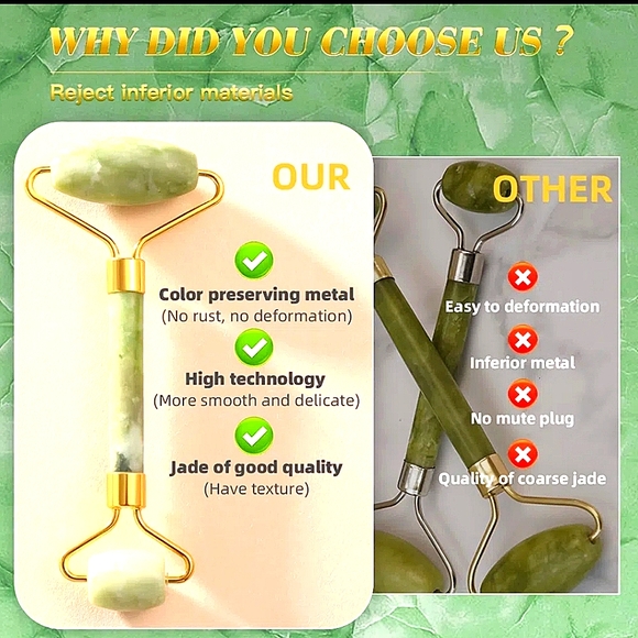 Jade Roller, Tool For Face, - Picture 4 of 5